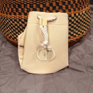 Christian Dior Beauty Cream Cosmetic Make-Up Pouch Drawstring NWT